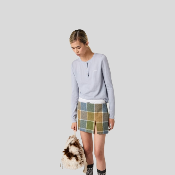 미우미우 캐시미어 헨리 스웨터