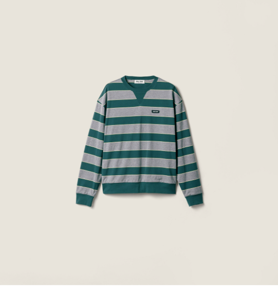 미우미우 스트라이프 저지 맨투맨