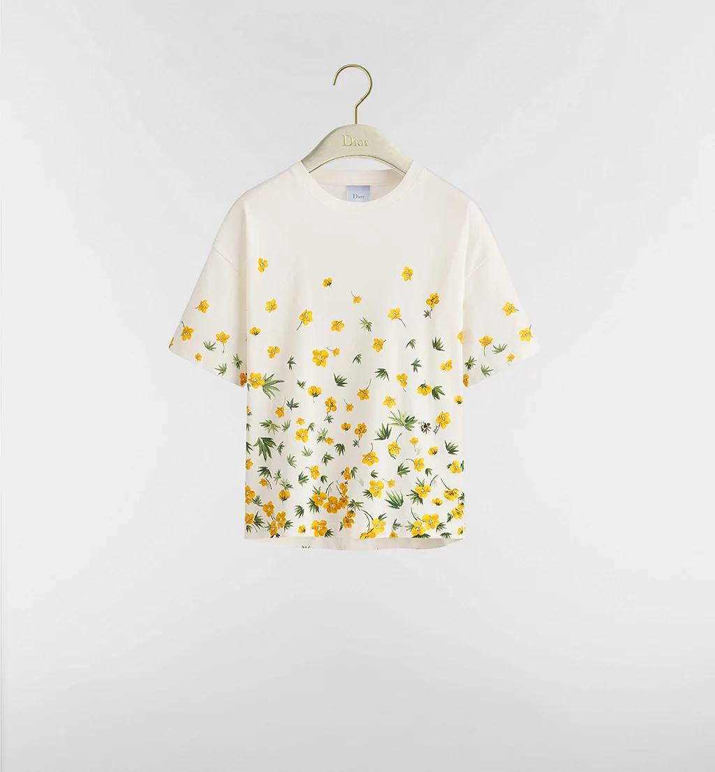 디올 오버사이즈 크롭 티셔츠