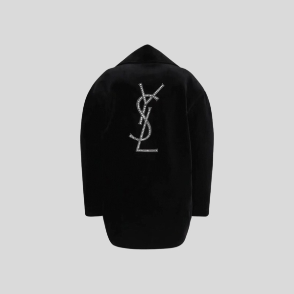 생로랑 한정판 크리스탈 벨벳 코트