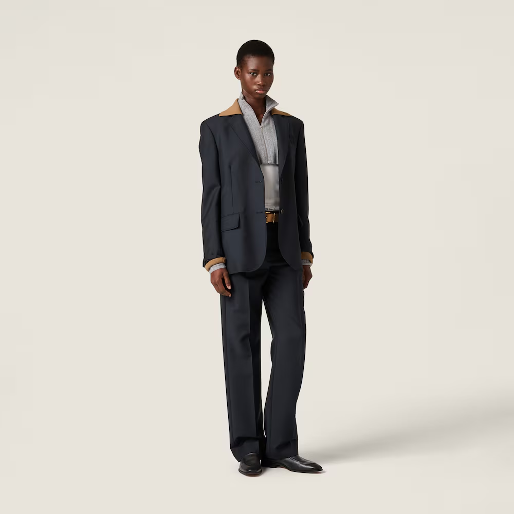 미우미우 싱글브레스트 키드 모헤어 자켓