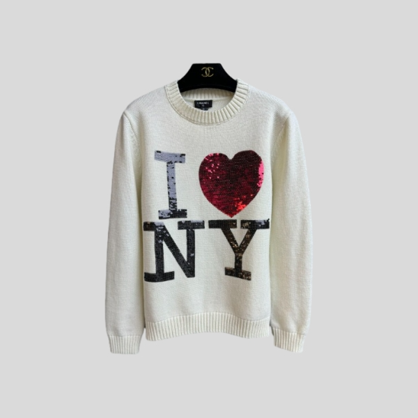 샤넬 스팽글 자수 스웨터