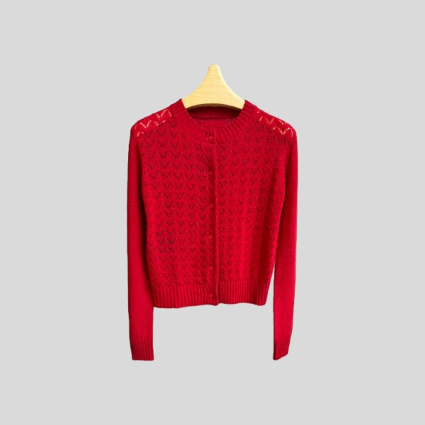 미우미우 오픈워크 가디건