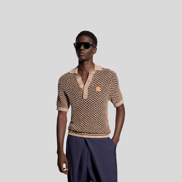 루이비통 숏 슬리브 니트 메쉬 폴로