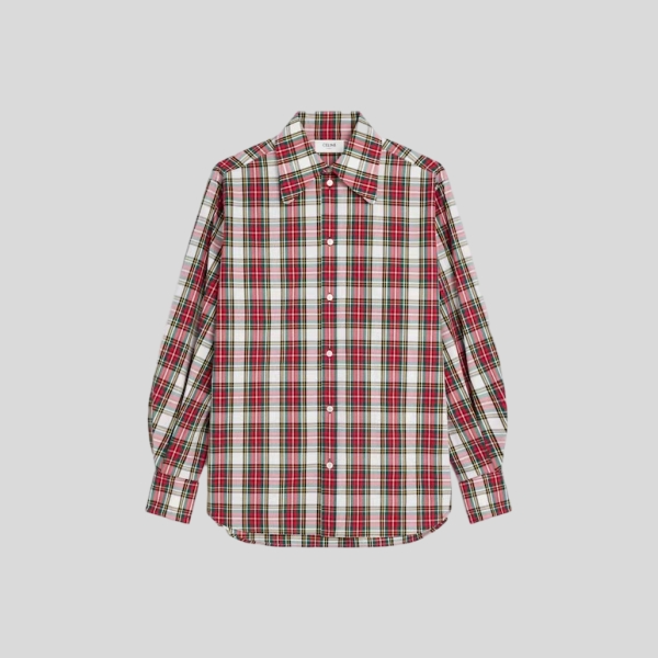 셀린느 타탄 코튼 셔츠