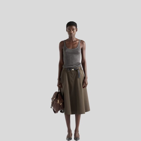 프라다 기능성 소재 서클 스커트