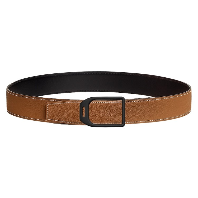 에르메스 자키 벨트 버클 & 양면 가죽 스트랩 38mm