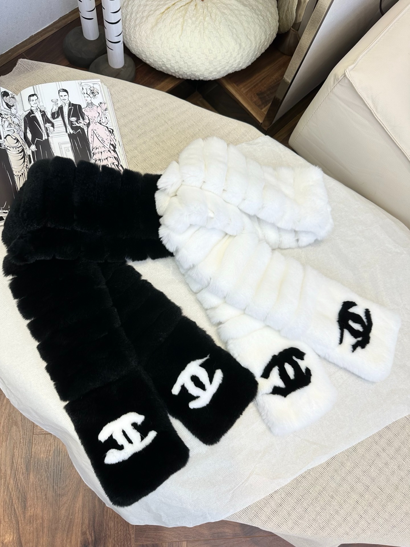 샤넬 렉스 퍼 머플러