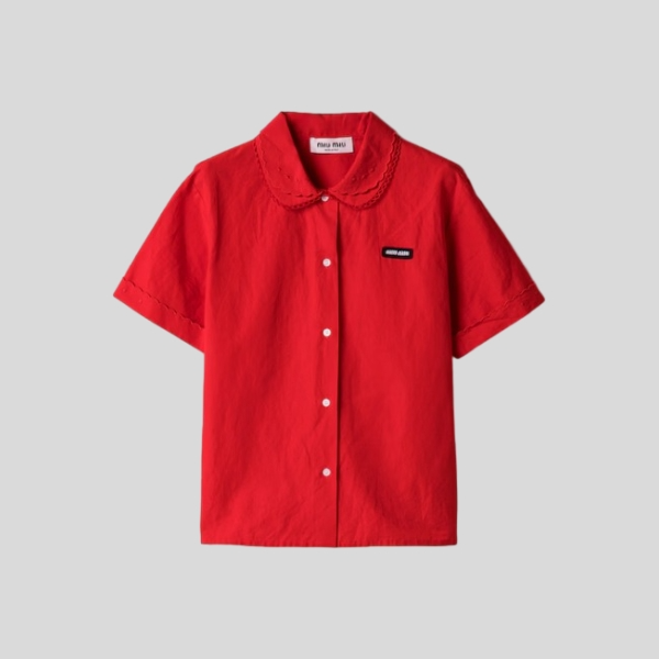 미우미우 슬러브 포플린 셔츠