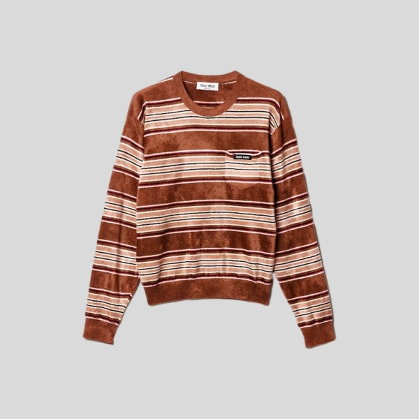 미우미우 셔닐 스웨터