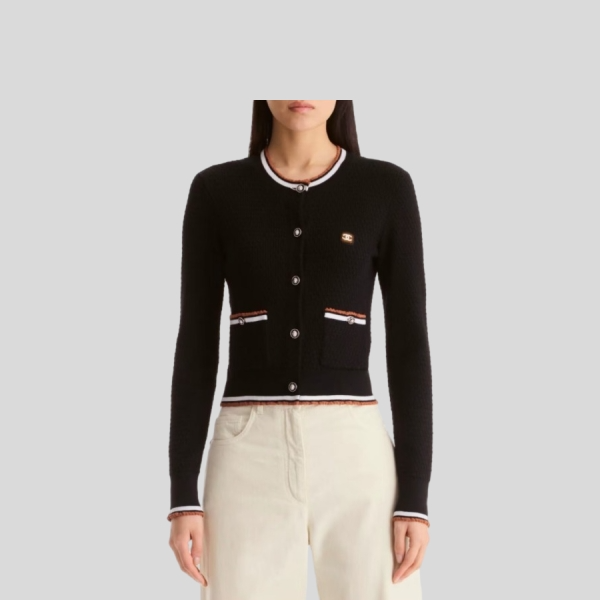 샤넬 블랙 니트 가디건