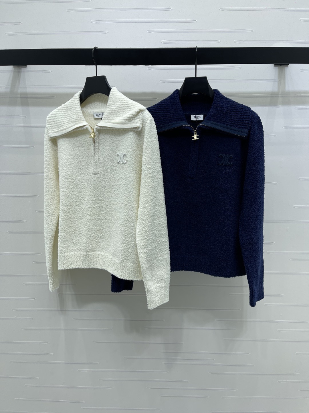 셀린느 25 신상 터틀넥 집업 니트 스웨터