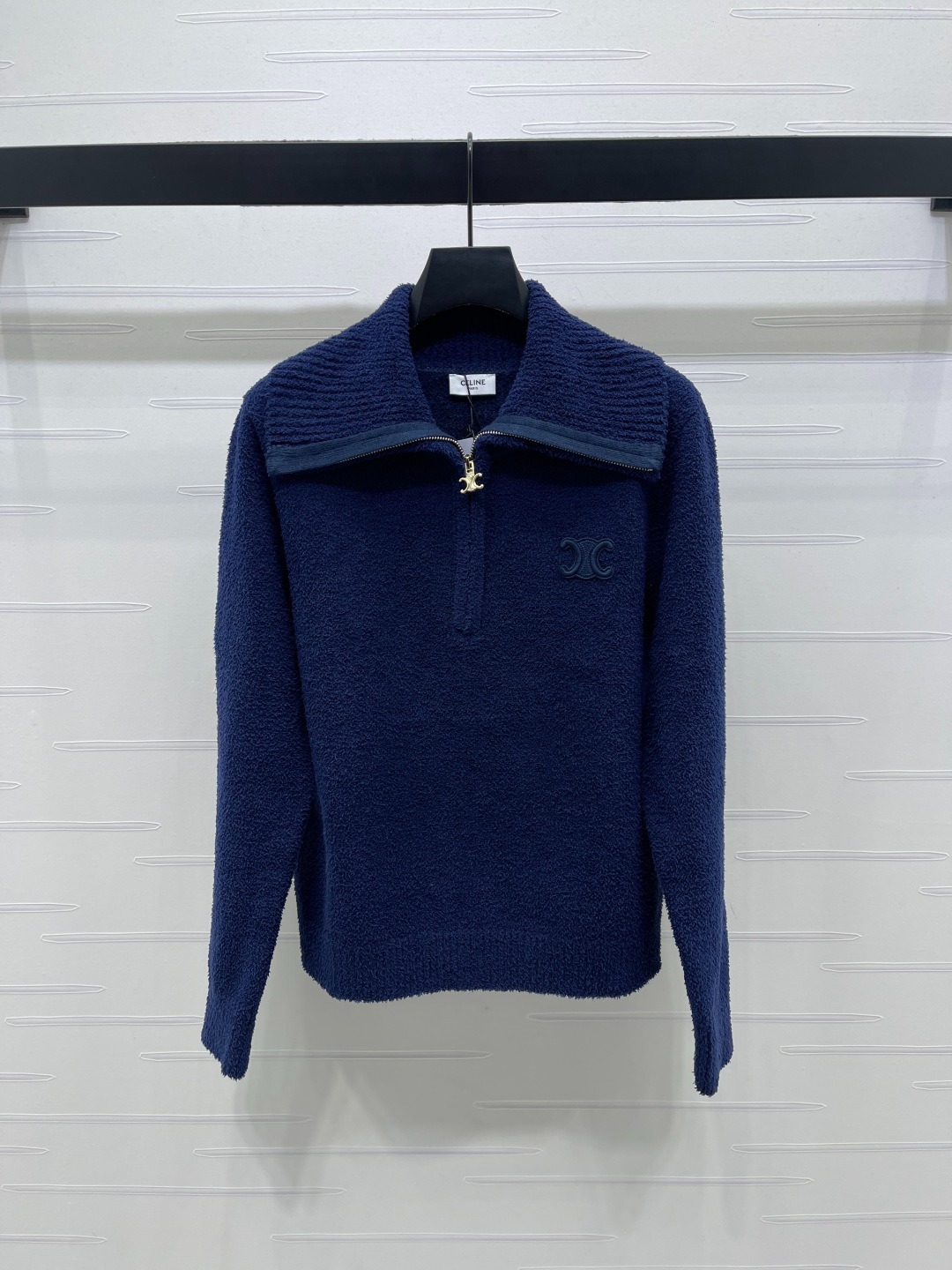 셀린느 25 신상 터틀넥 집업 니트 스웨터