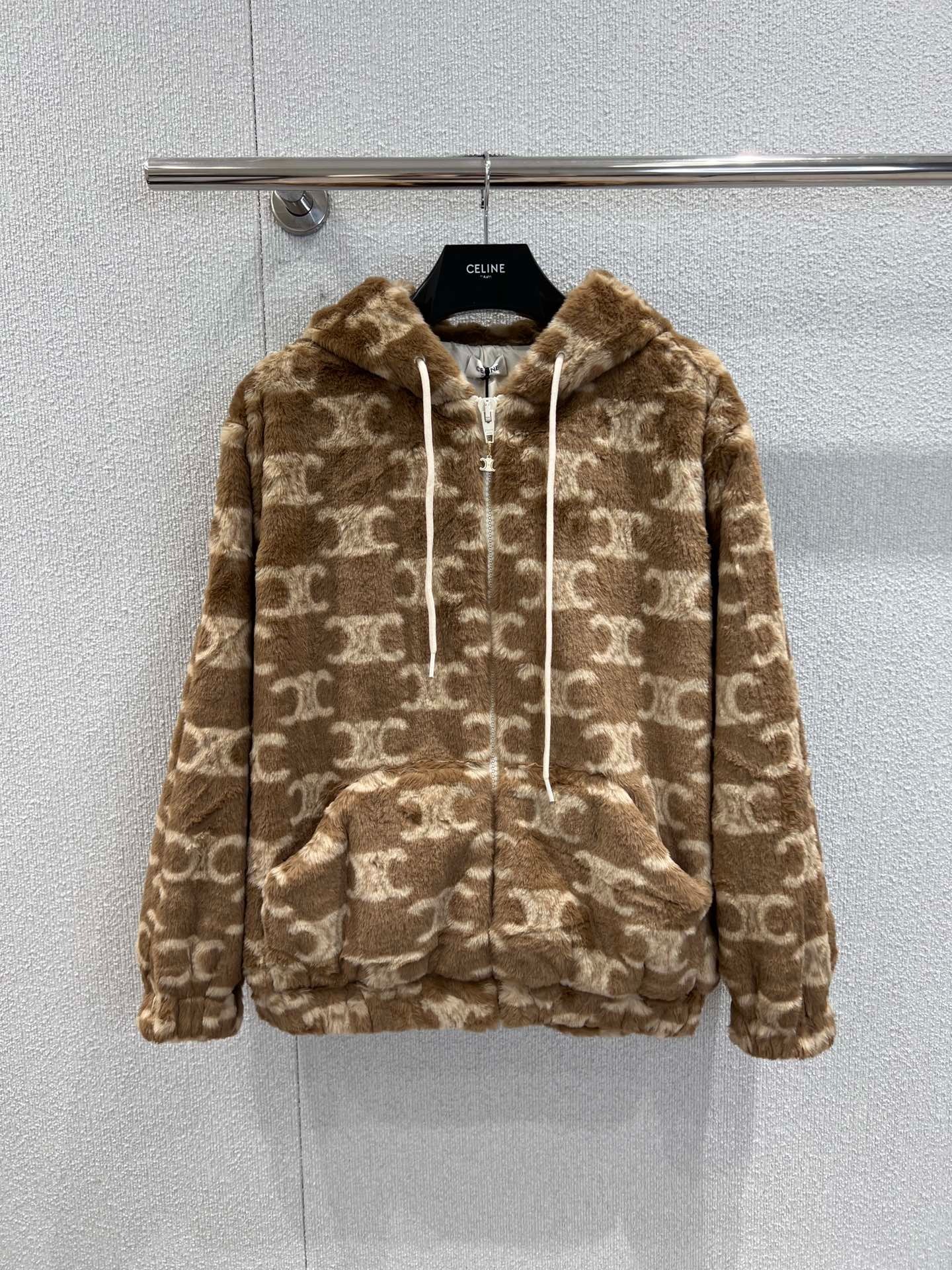 셀린느 25Fw 신상 캐시미어 후드집업 코트