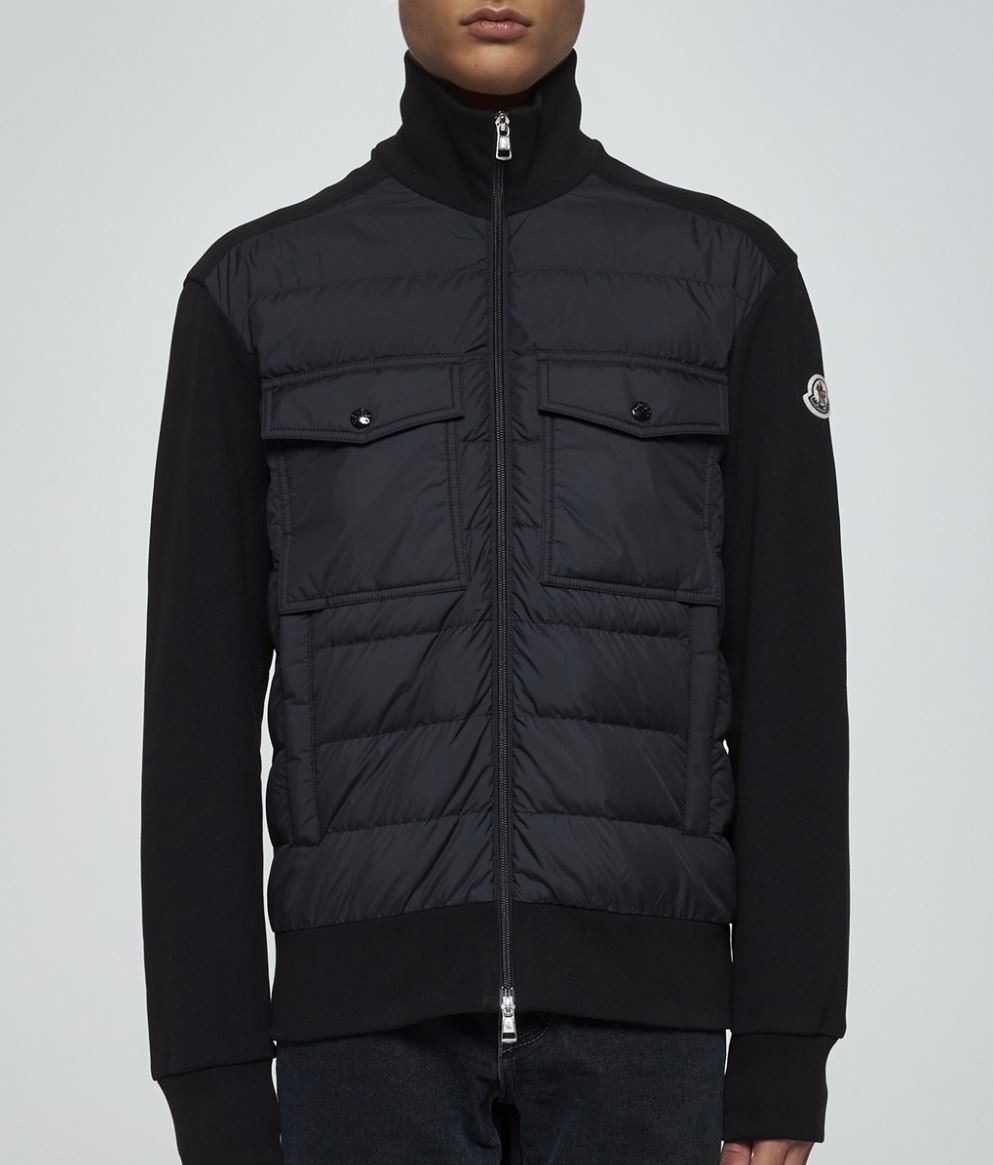 몽클레어 나일론 저지 패딩 가디건