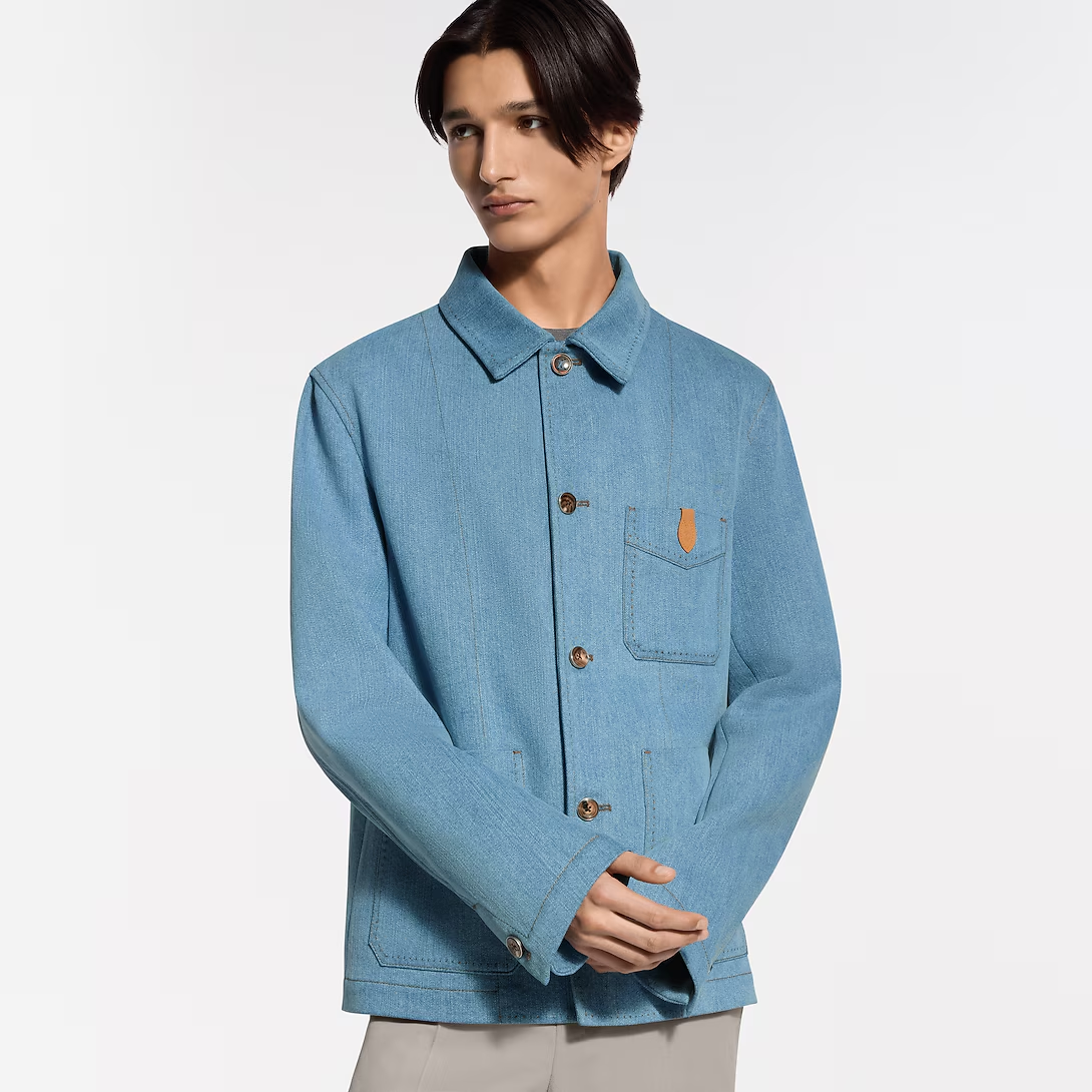루이비통 실크 블렌드 데님 워크웨어 자켓