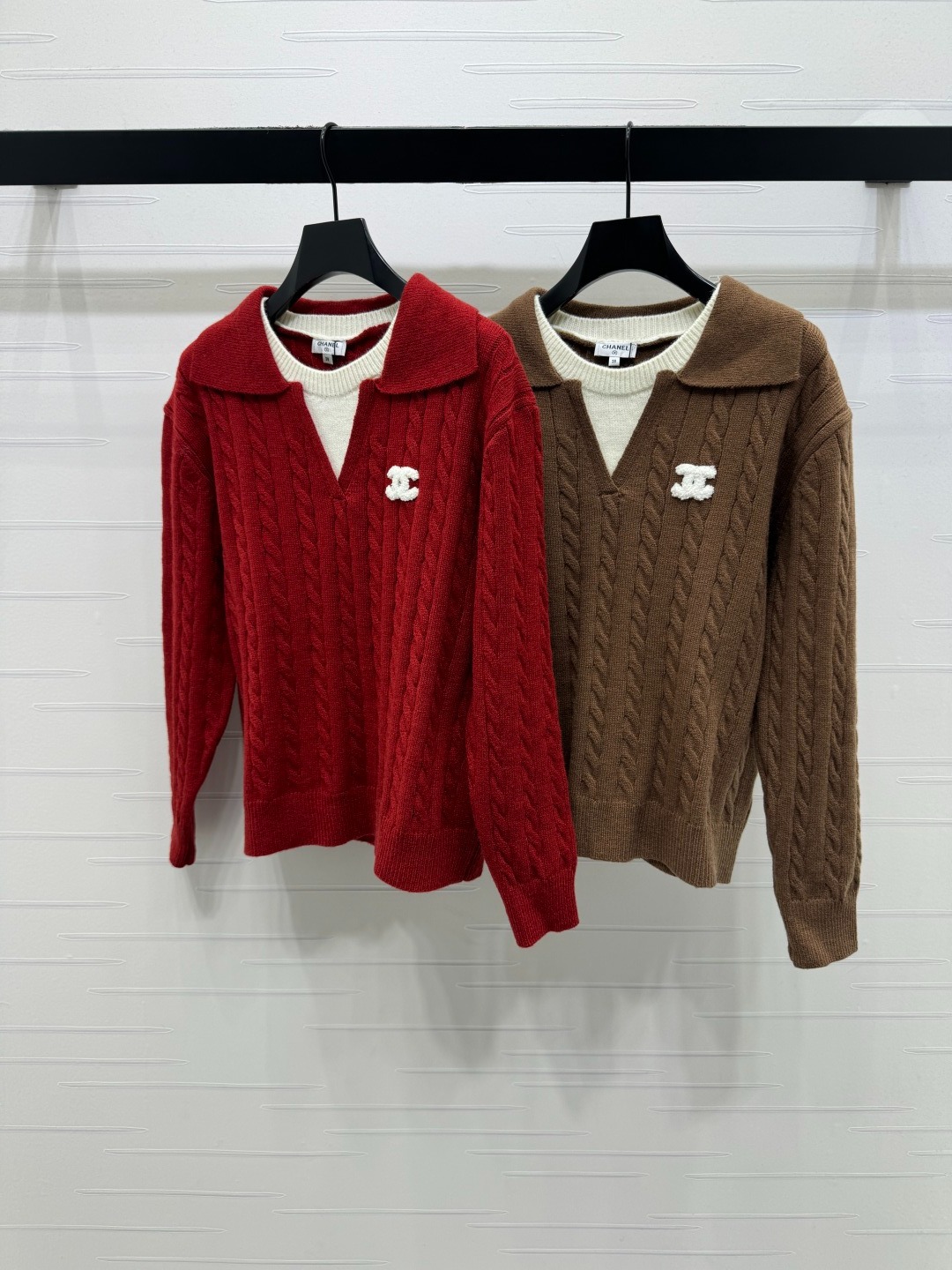 샤넬 26 봄 신상 페이크 투피스 니트