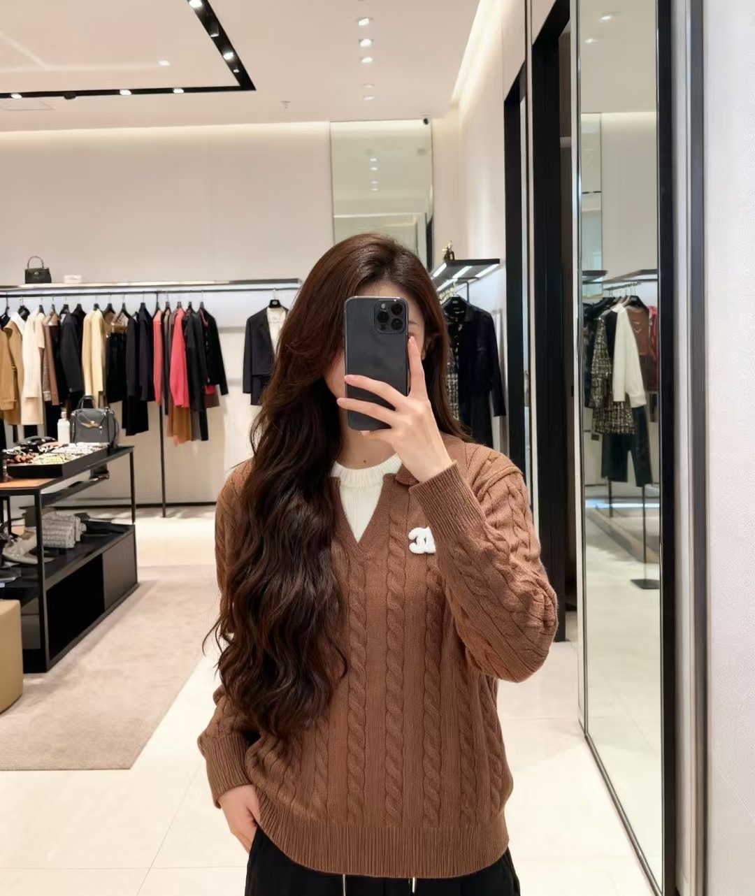 샤넬 26 봄 신상 페이크 투피스 니트