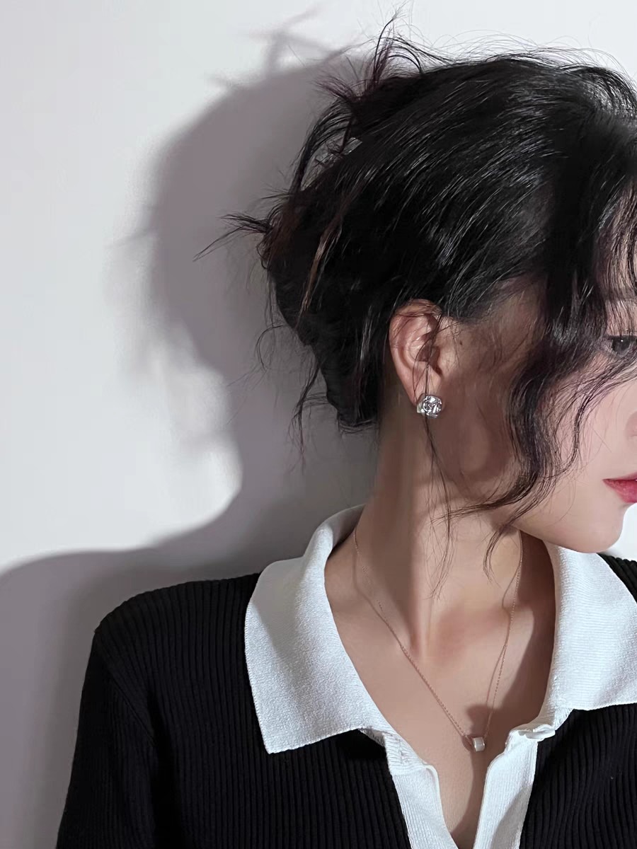 디올 스와로브스키 레터링 귀걸이