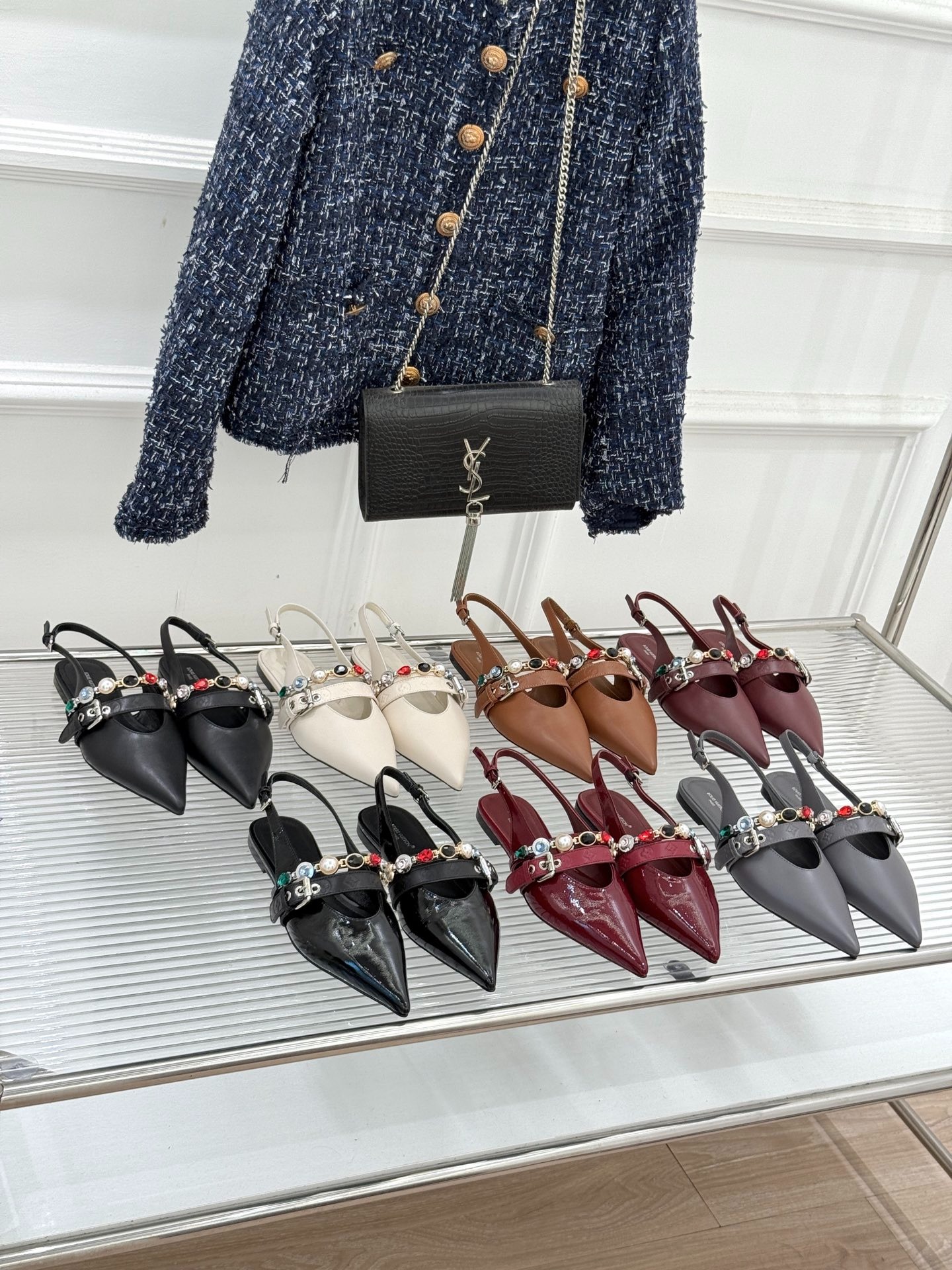 루이비통 신상 체인 스틸레토 샌들