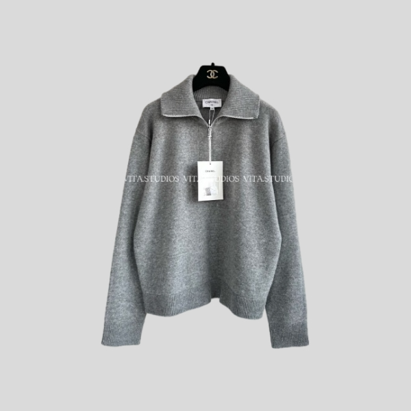 샤넬 칼라 니트 스웨터