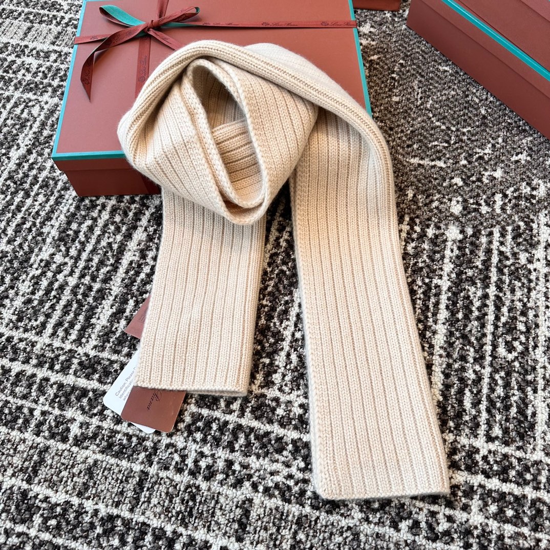 로로피아나 골지 니트 캐시미어 머플러 [남녀]