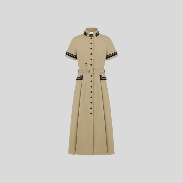 디올 플레어 셔츠 미디 원피스