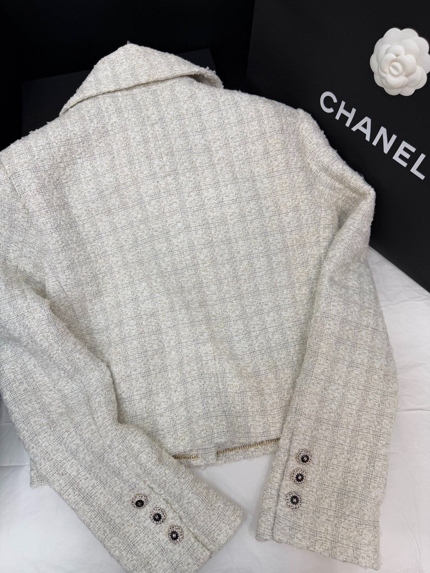 샤넬 터틀넥 트위드 코트