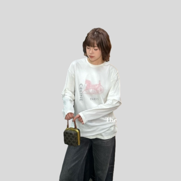 셀린느 더블 레이어 파인 코튼 저지 