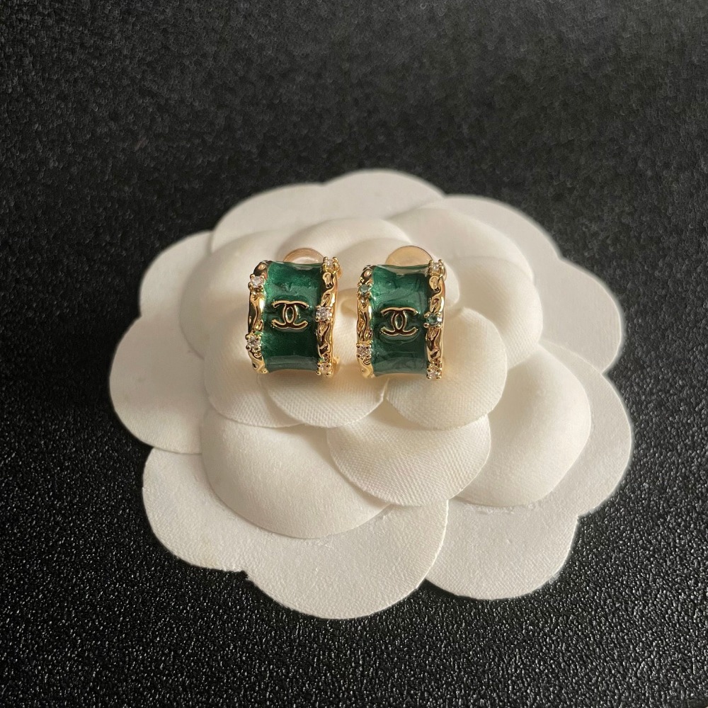 샤넬 CC 로고 체인 링 귀걸이 이어링