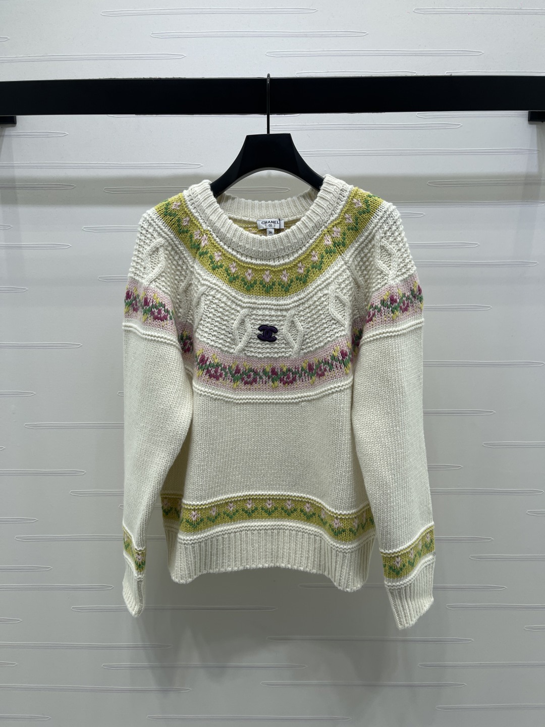 샤넬 26 자카르 풀오버 니트 긴팔 스웨터