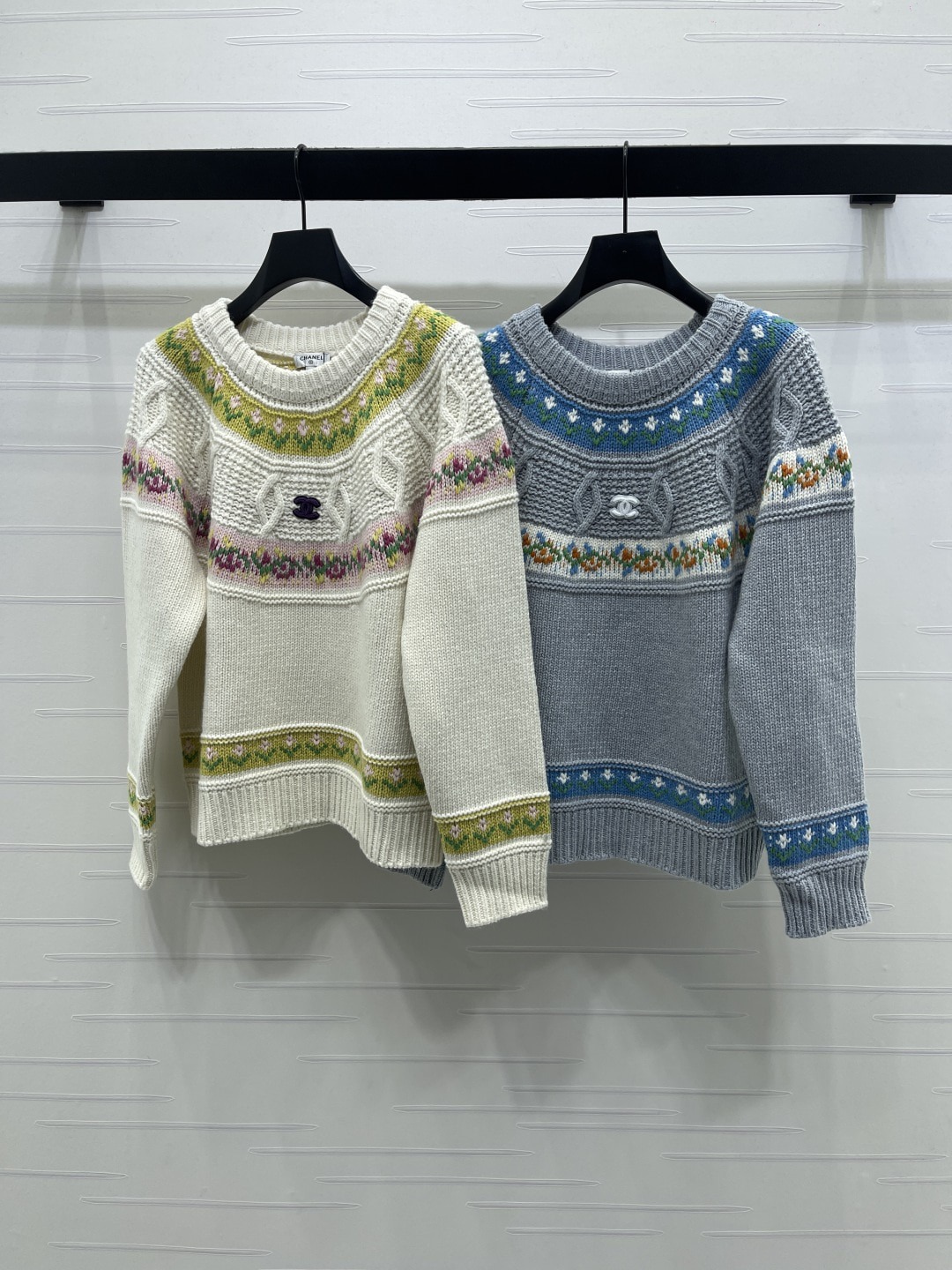 샤넬 26 자카르 풀오버 니트 긴팔 스웨터