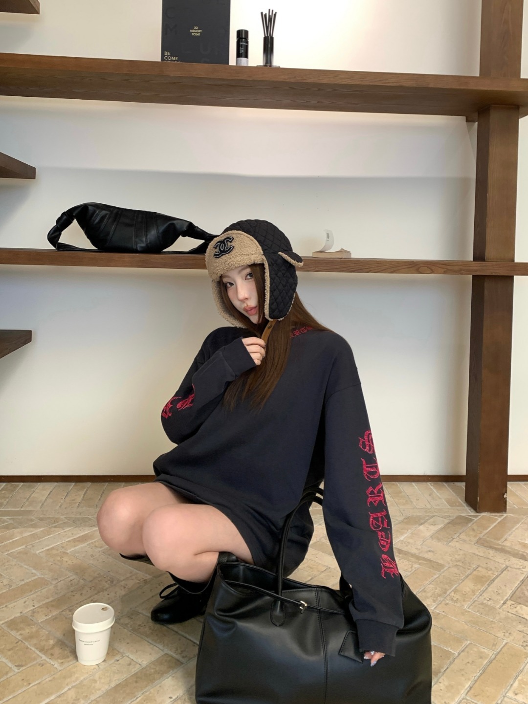 크롬하츠 프린트 긴팔 티셔츠