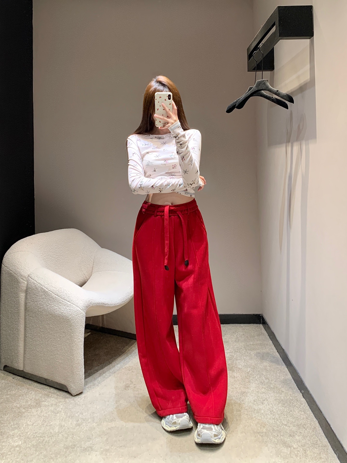 로에베 25FW 신상 기모 벨트 캐주얼 팬츠