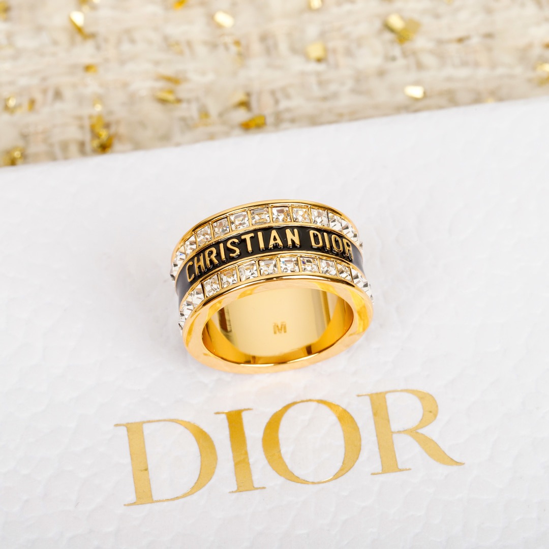 디올 큐빅 에나멜 반지