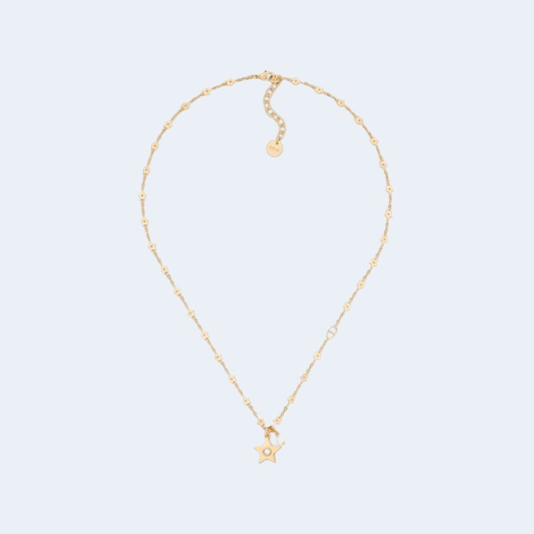 디올 스타 화이트 펄 목걸이