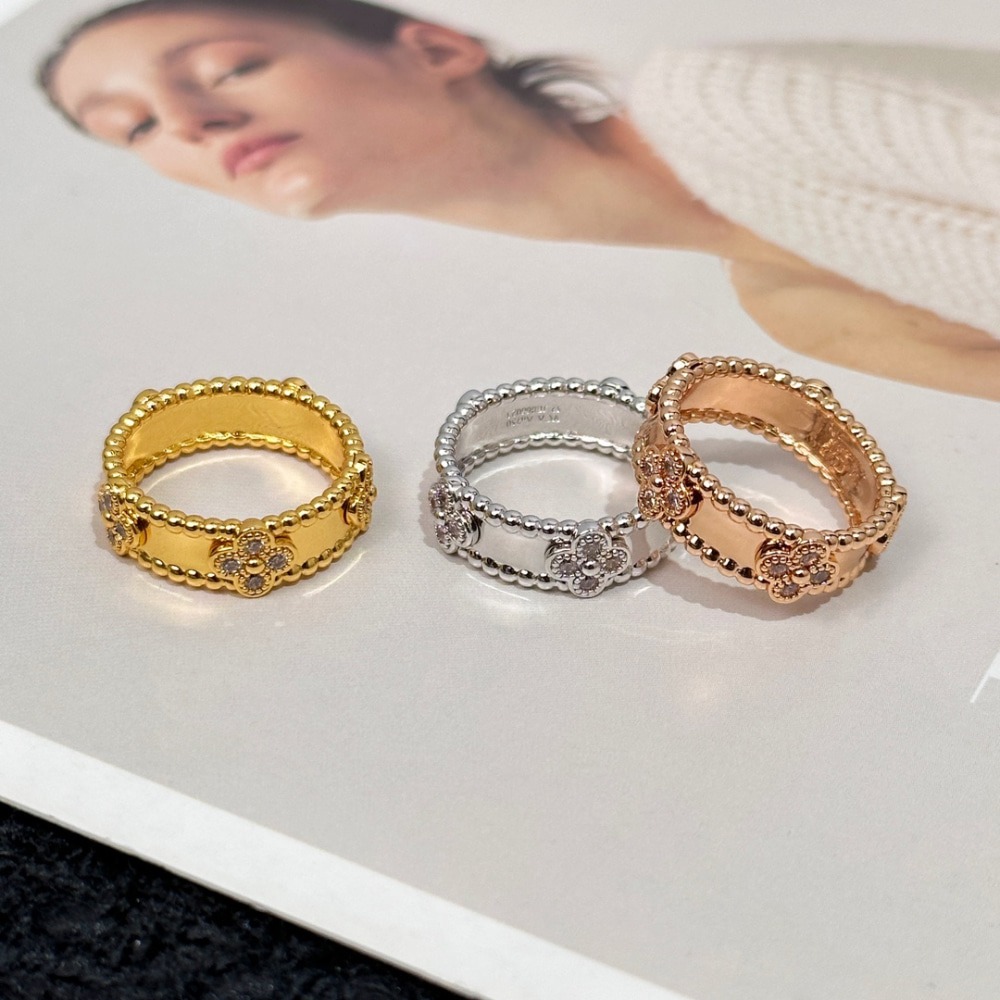 반클리프 Arpel 뻬를리 스위트 클로버 링 반지