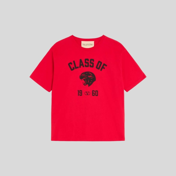 발렌티노 발렌티노 코튼 티셔츠 위드 팬서 프린트