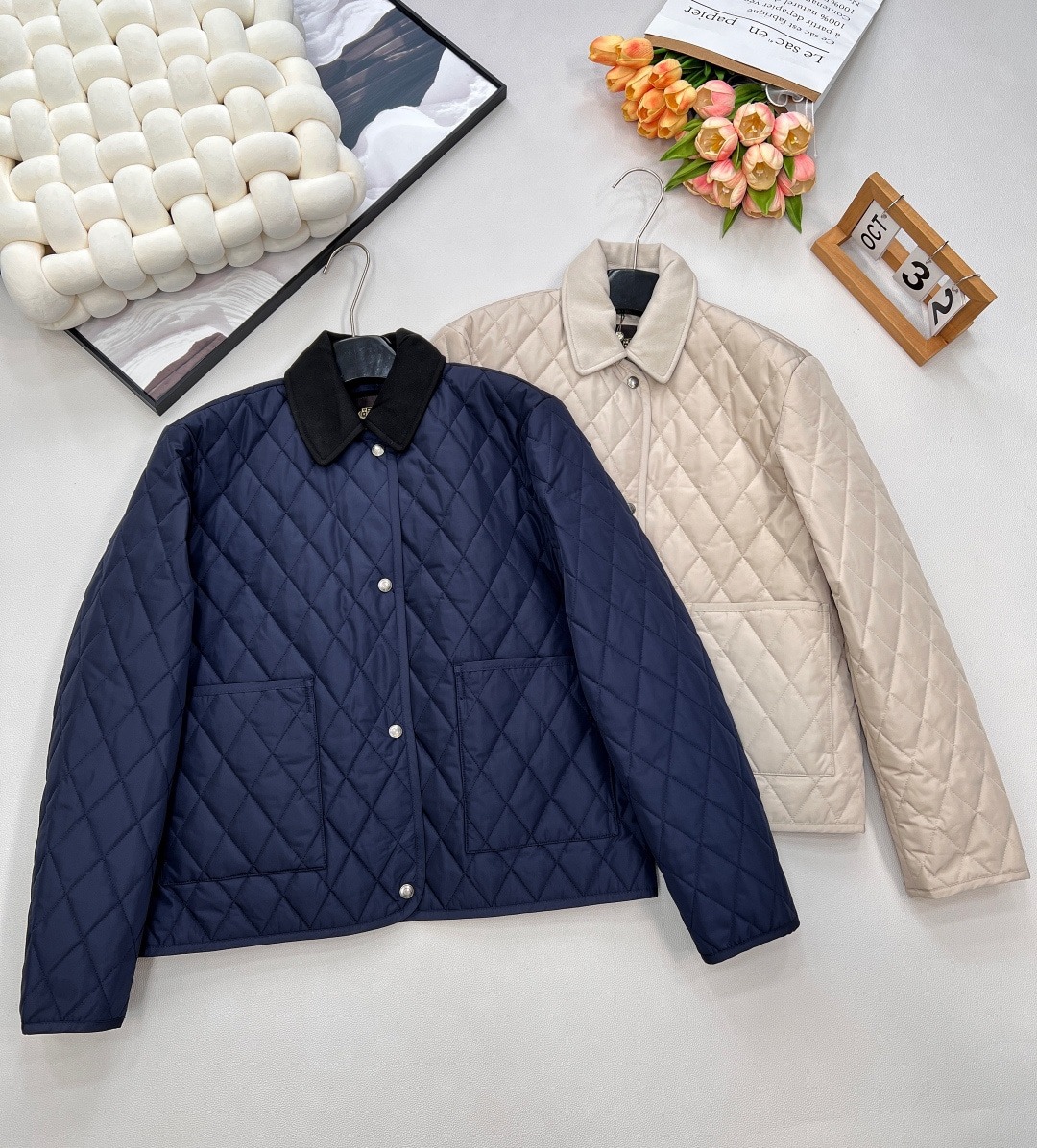 로로피아나 신상 퀼팅 터틀넥 패딩