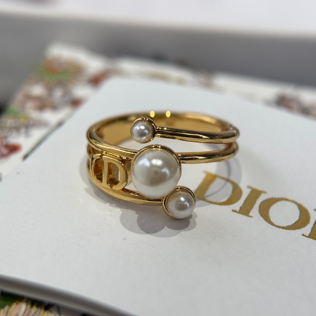 디올 CD 진주 반지