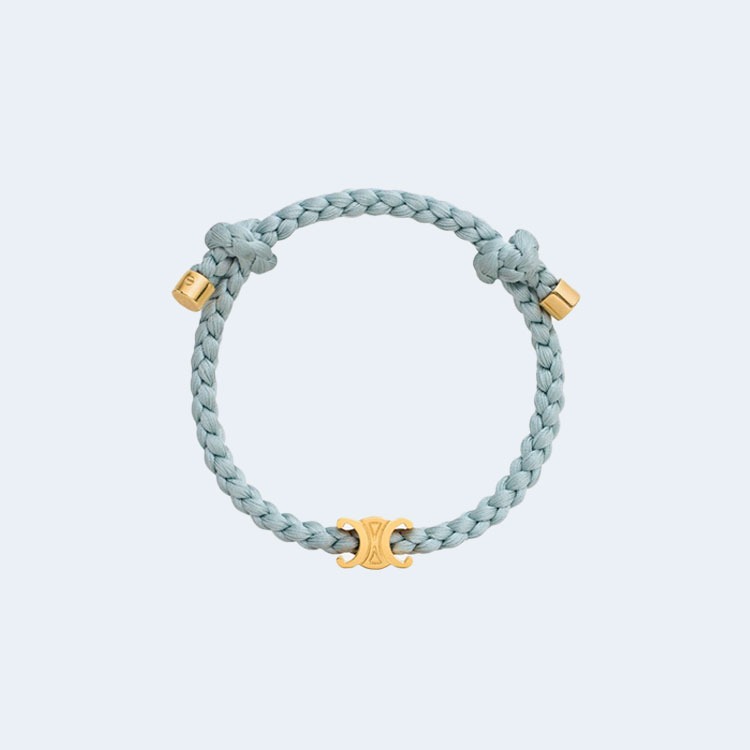 셀린느 브래스 골드 피니쉬 실크 트리옹프 브레이슬릿