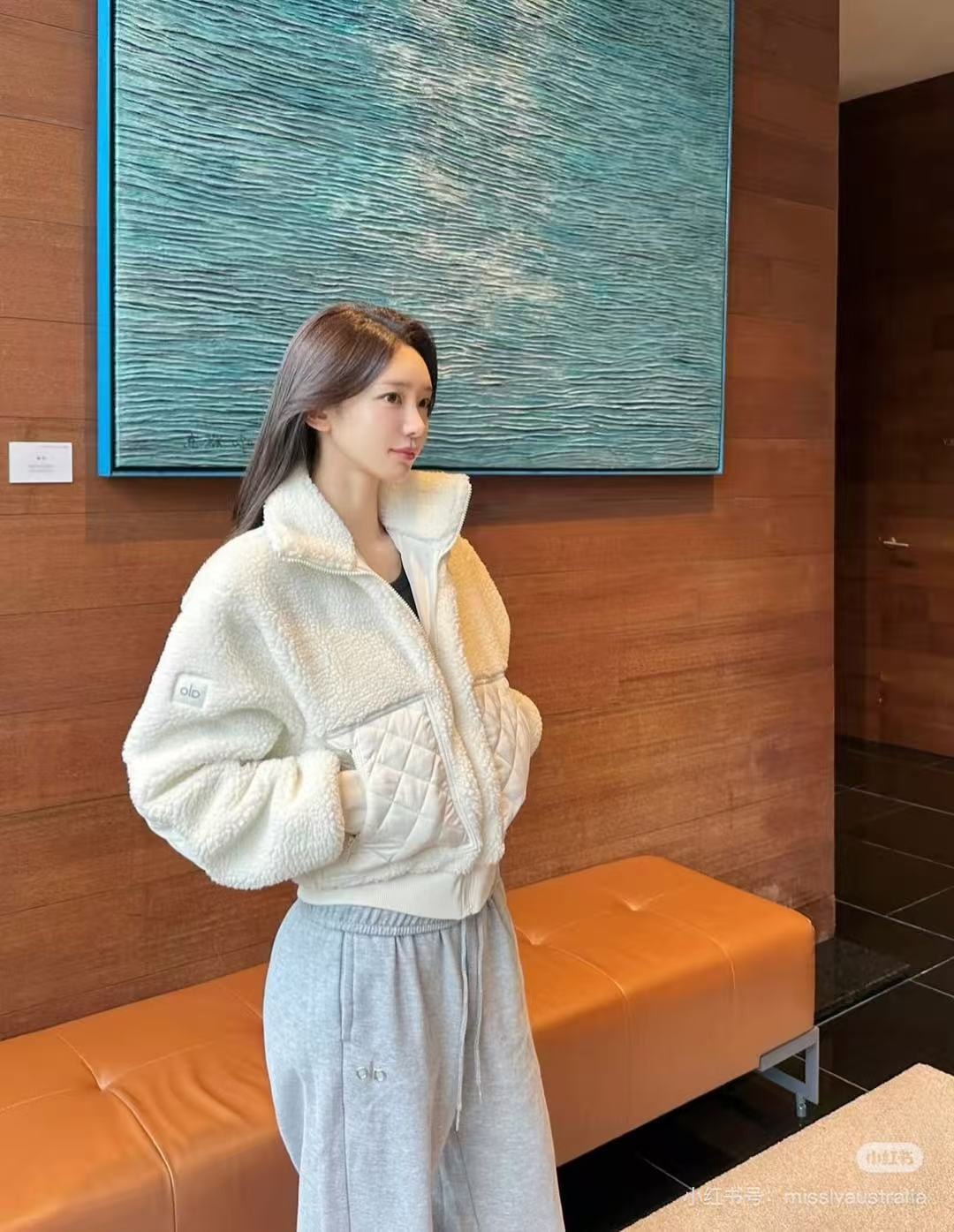 알로 25 신상 램스울 퀼팅코트