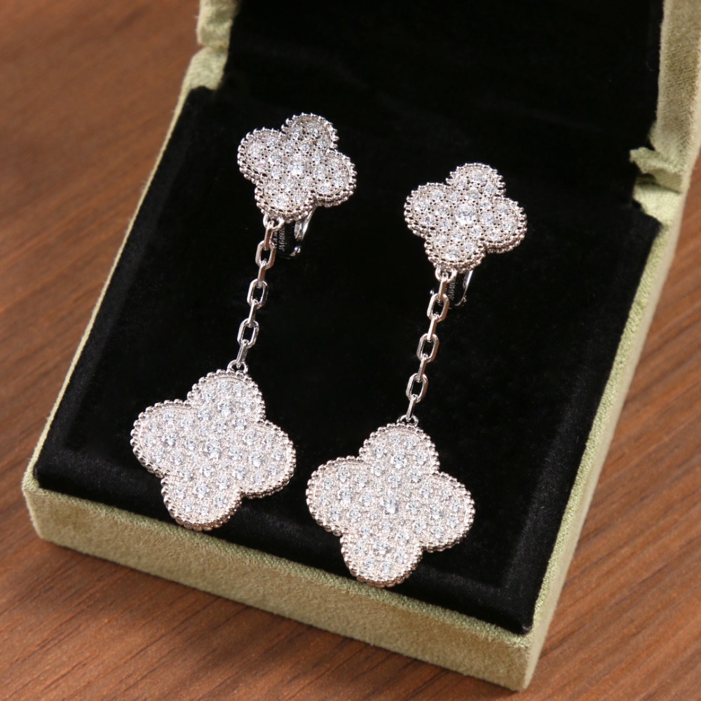 반클리프 & Arpel* 3모티브 매직 알함브라 이어링 귀걸이