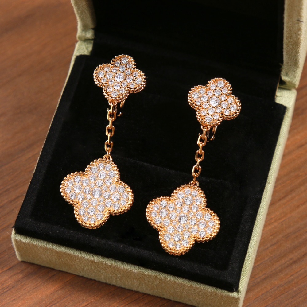 반클리프 & Arpel* 3모티브 매직 알함브라 이어링 귀걸이