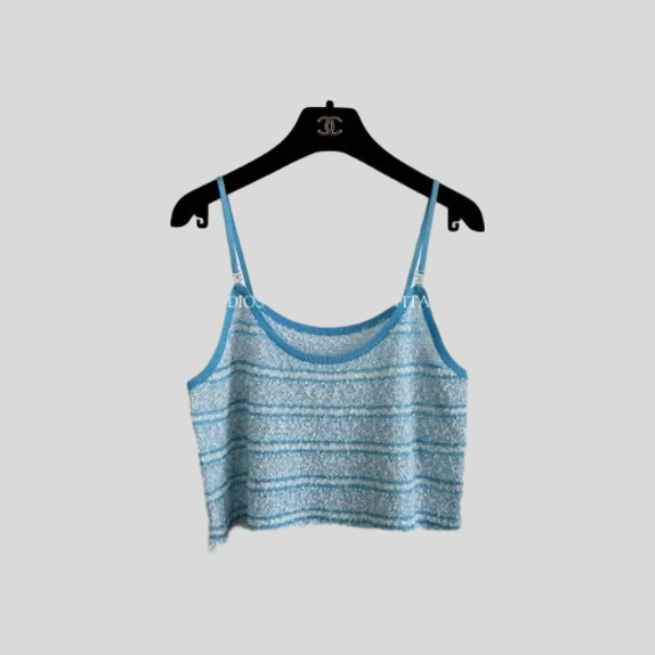 샤넬 스트라이프 캐미솔 탑