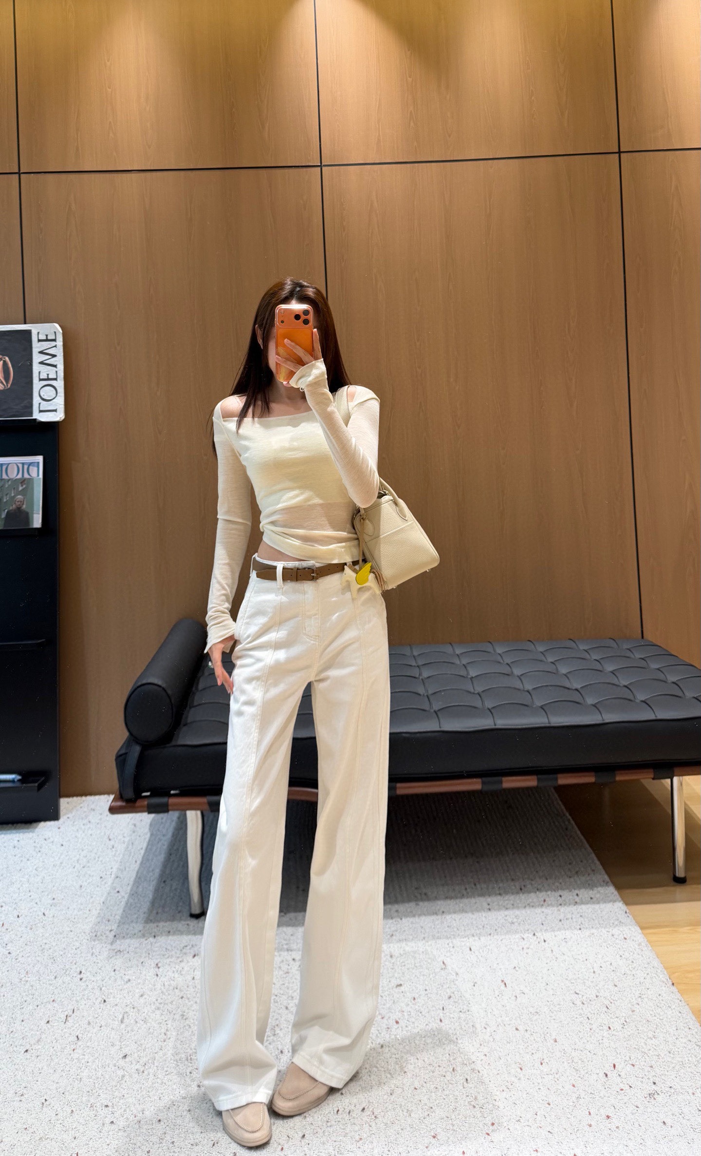 에르메스 신상 자수 데님 팬츠