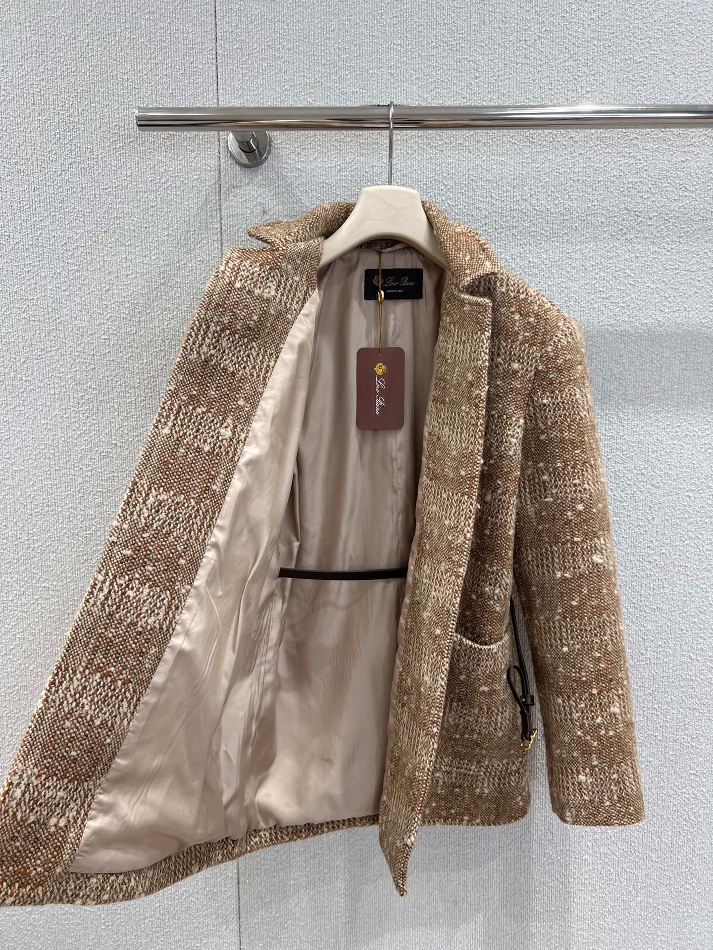 로로피아나 25FW 신상 울트위드 체크코트