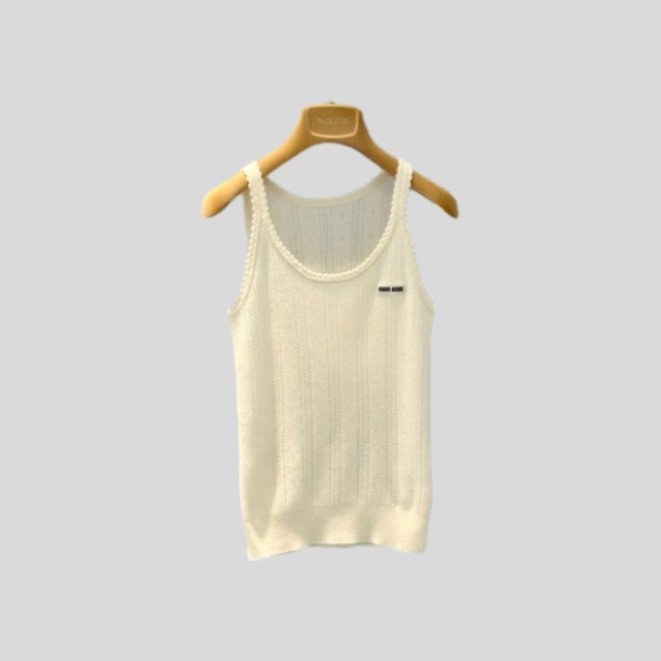 미우미우 레이스 니트 베스트