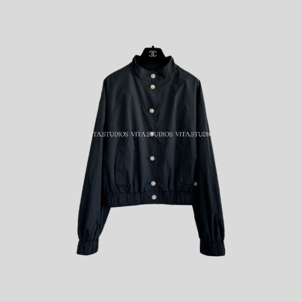 샤넬 스탠드 칼라 재킷