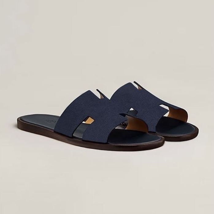 에르메스 이즈미르 스웨이드 슬라이드 슬리퍼 